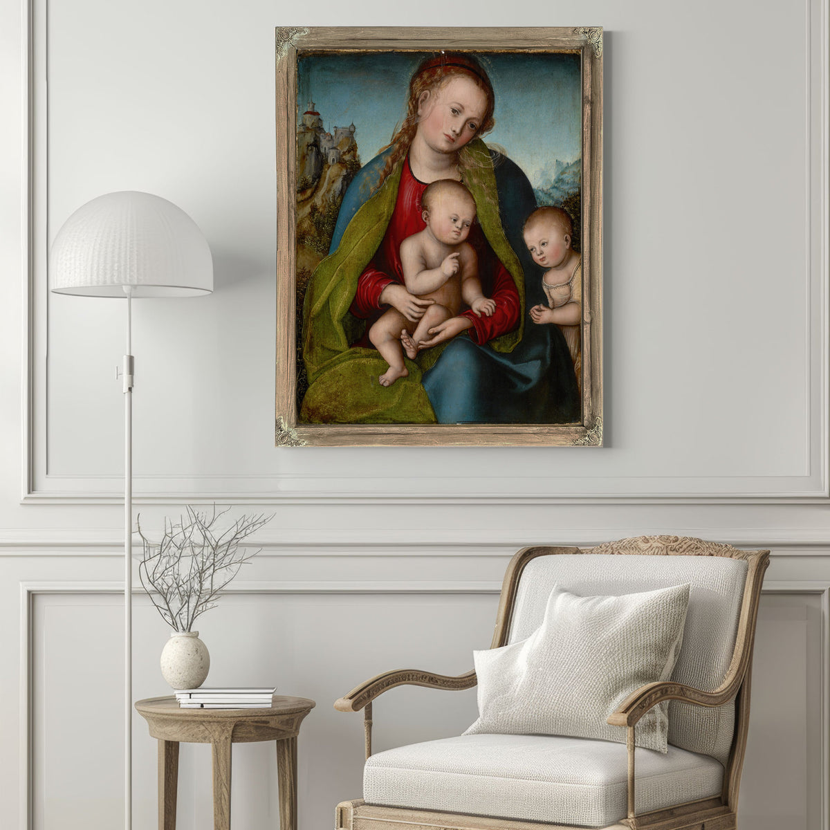 Virgin Mary the Child Saint John By Lucas Cranach the Elder