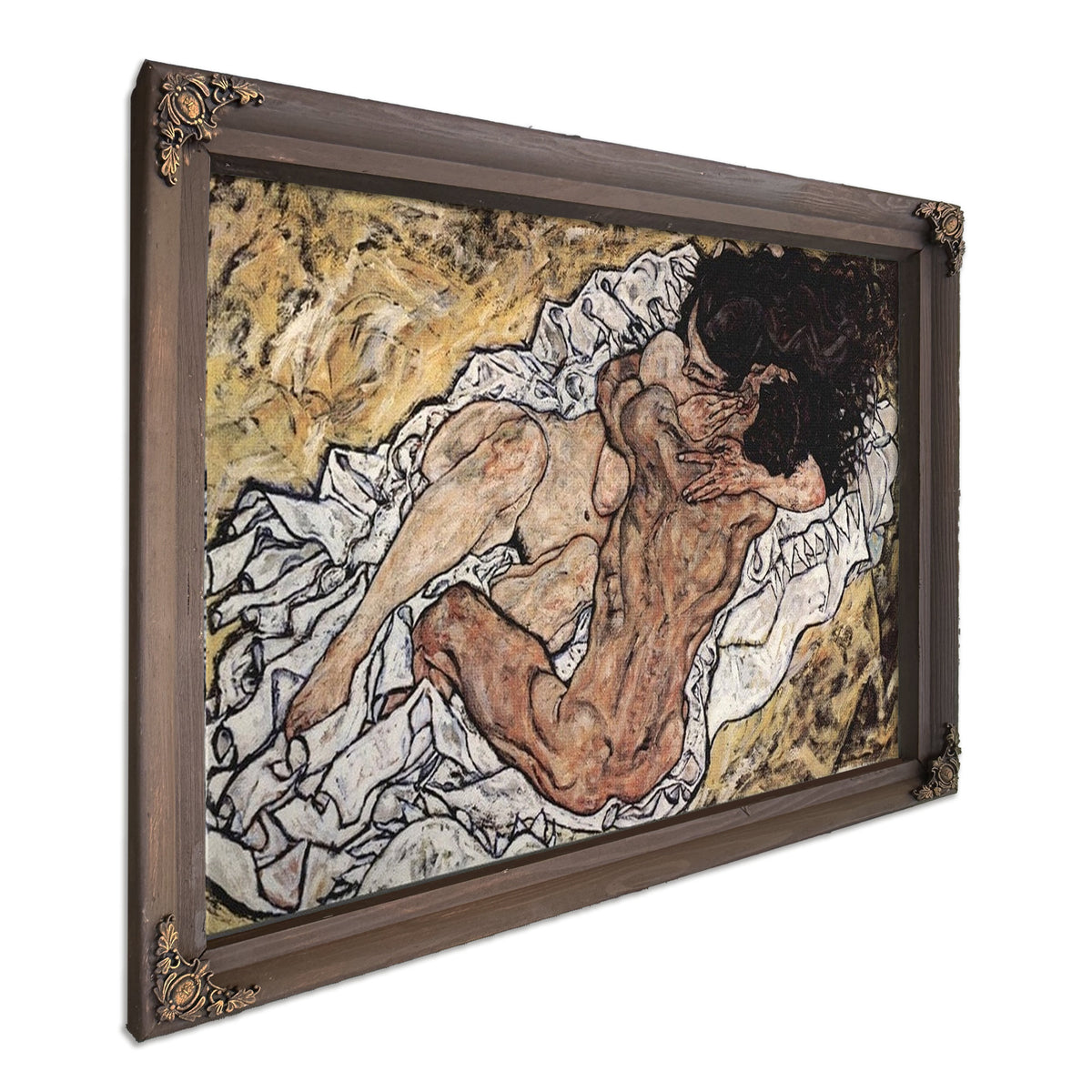 The Embrace 1917 Expressionism 98X169Cm Galerie Belvedere Austria By Egon Schiele