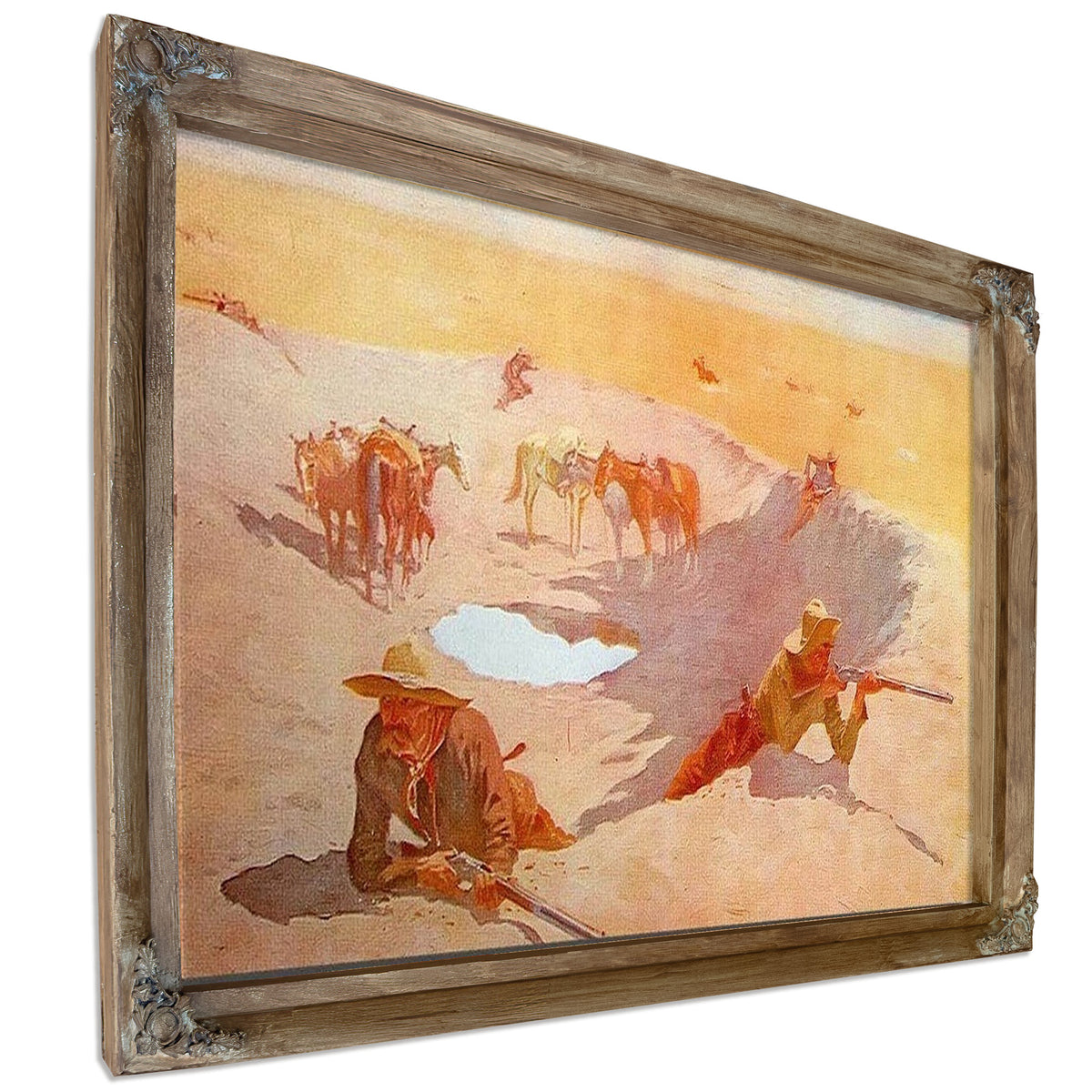 The Fight For The Water Hole By Frederic Remington