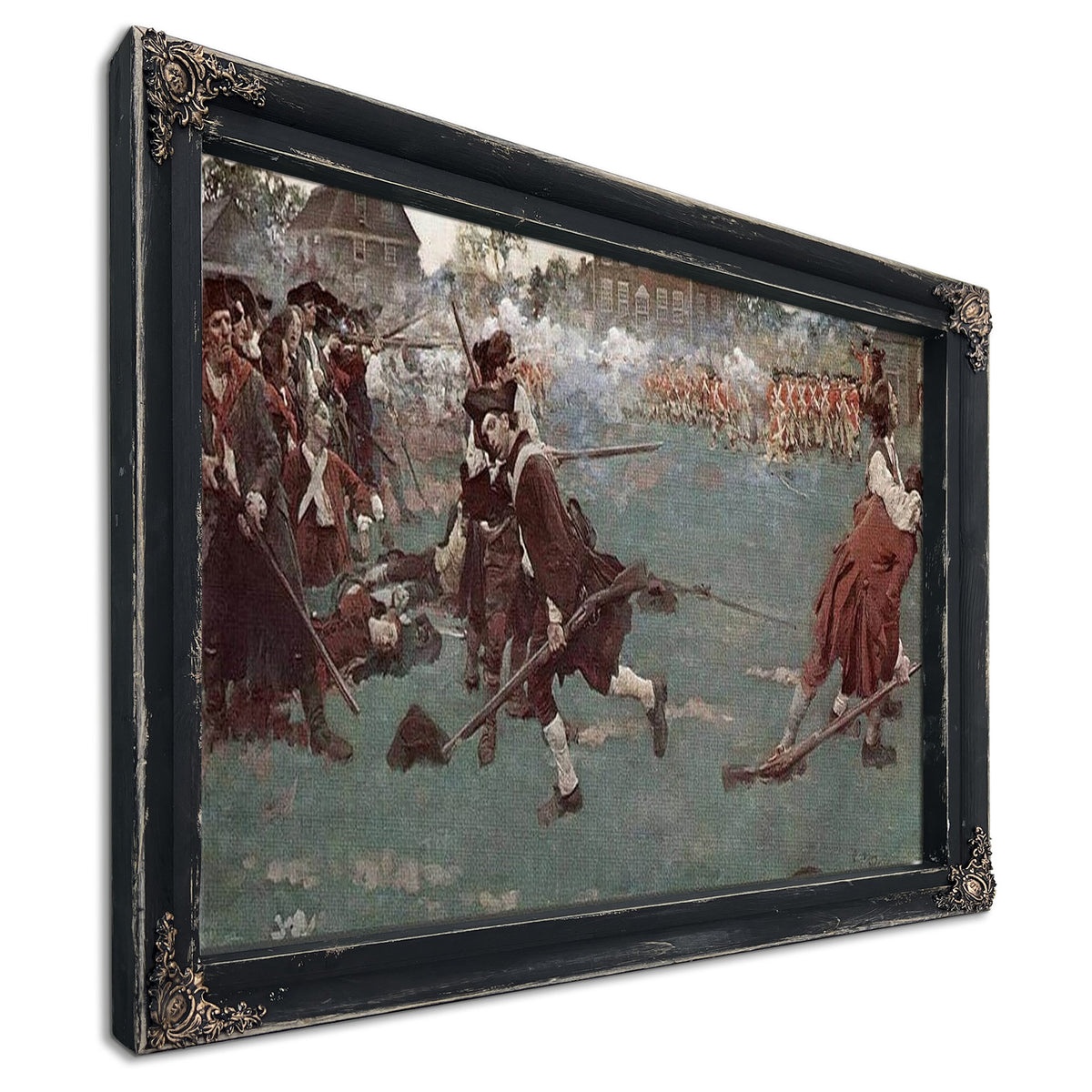 The Fight On Lexington Common April 19 1775 By Howard Pyle