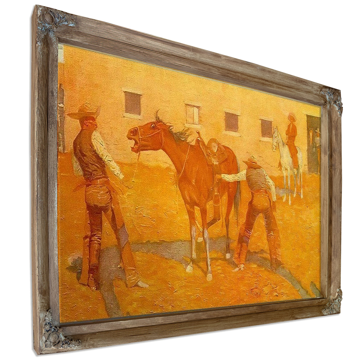 The First Lesson By Frederic Remington