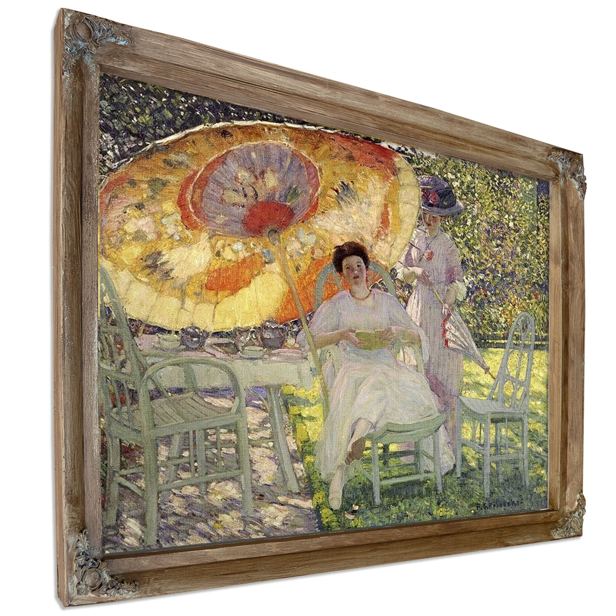 The Garden Parasol By Frederick Carl Frieseke