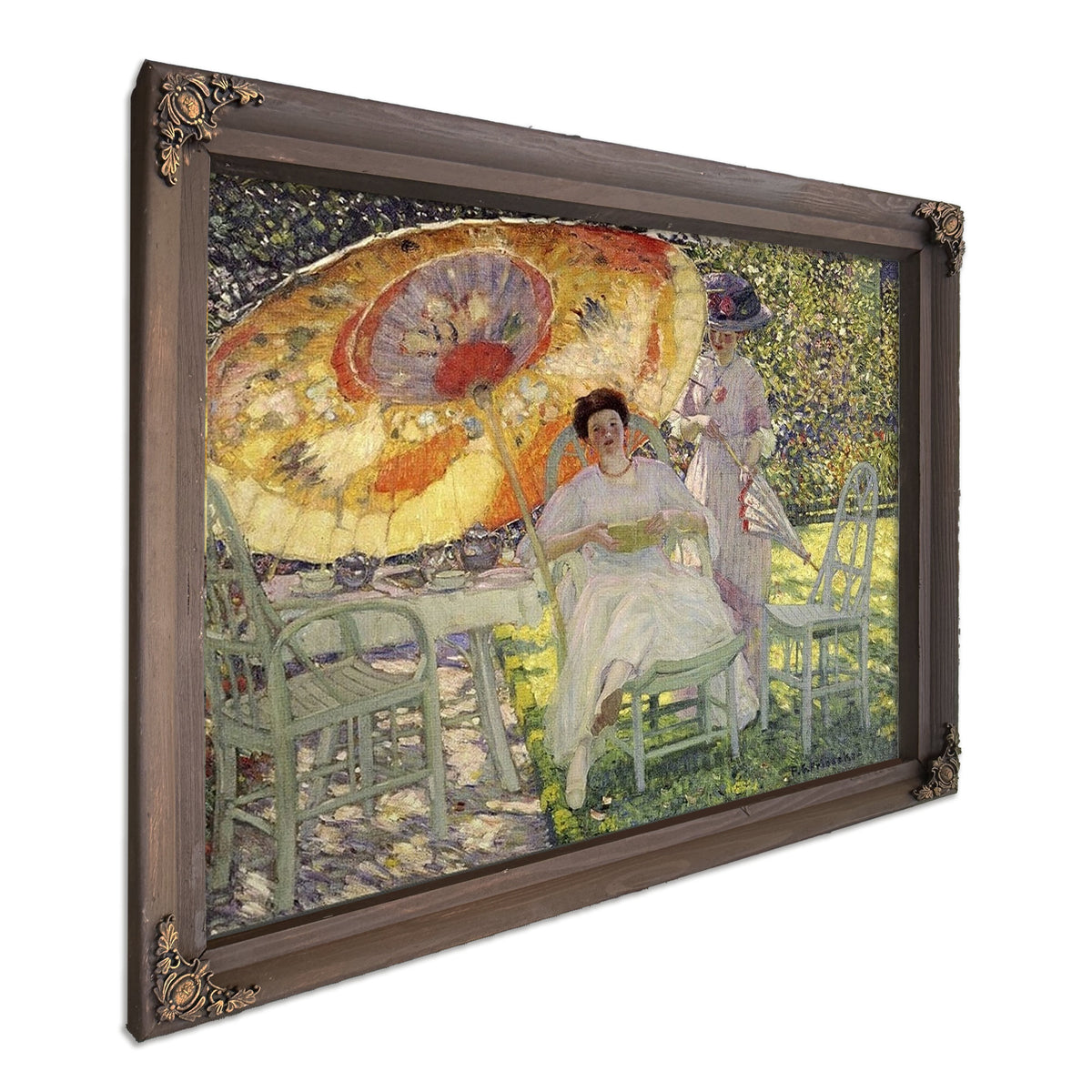 The Garden Parasol By Frederick Carl Frieseke
