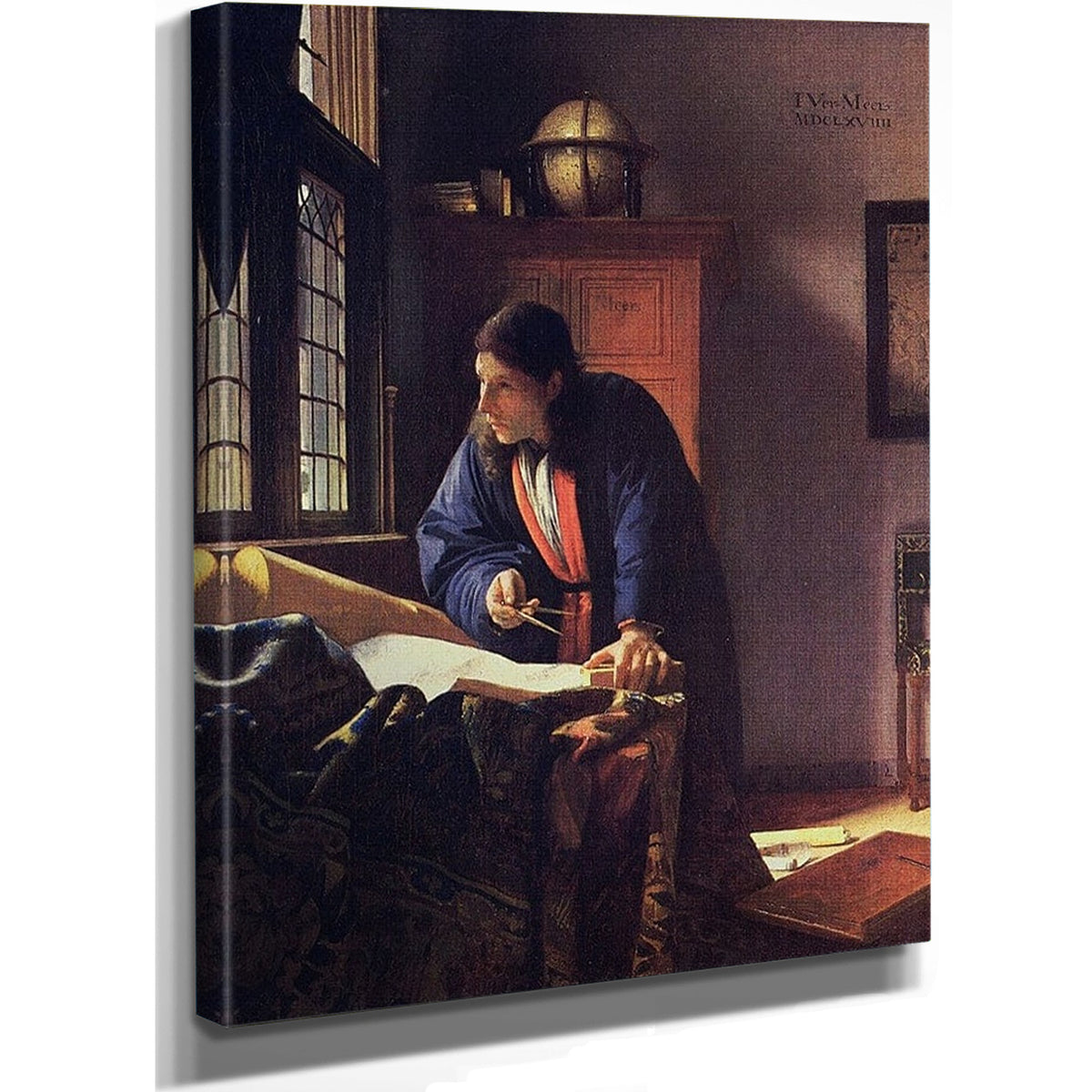 The Geographer 1669 By Johannes Vermeer