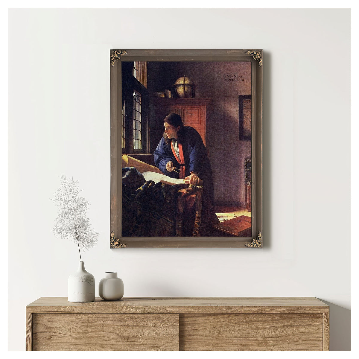 The Geographer 1669 By Johannes Vermeer