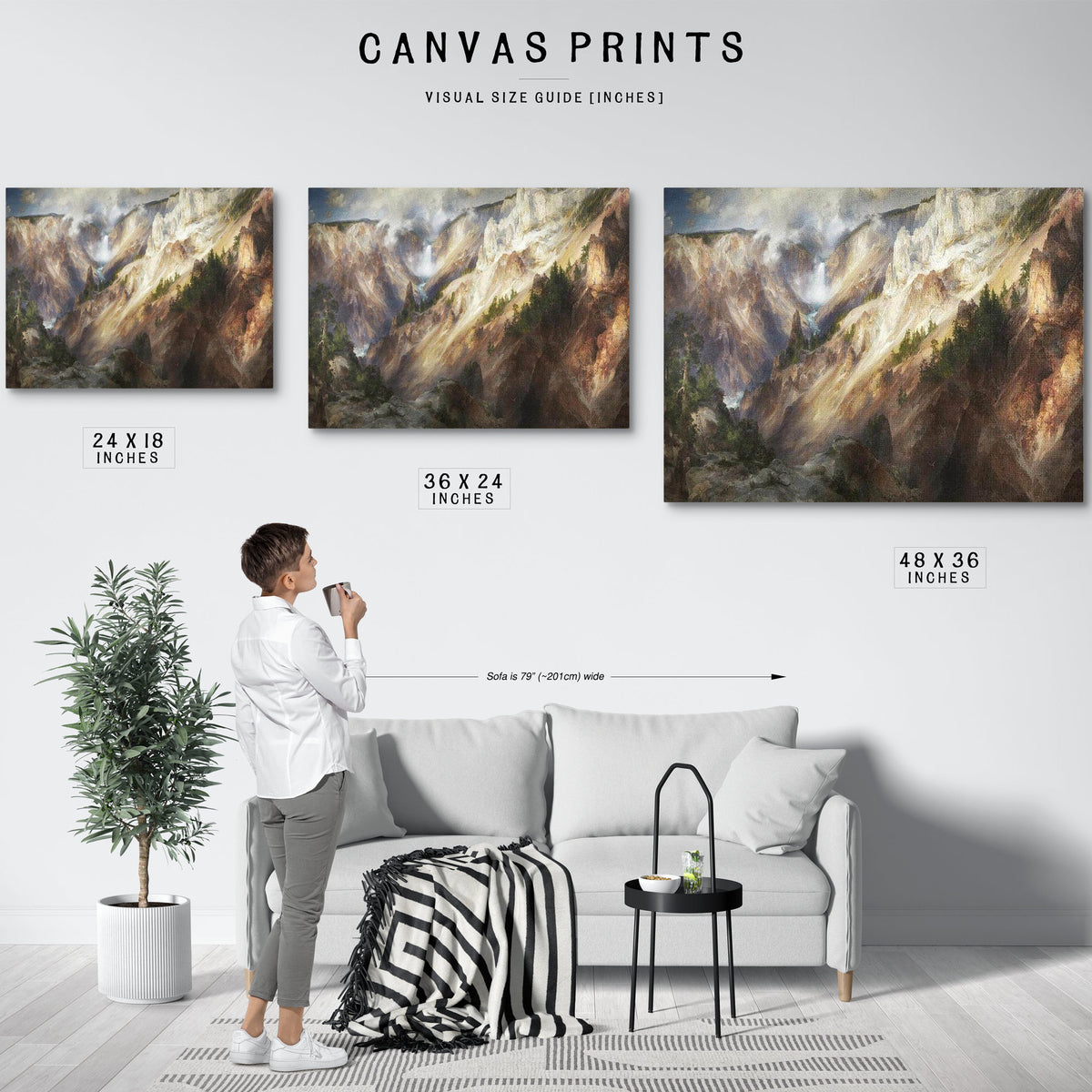 The Grand Canyon Of The Yellowstone By Thomas Moran