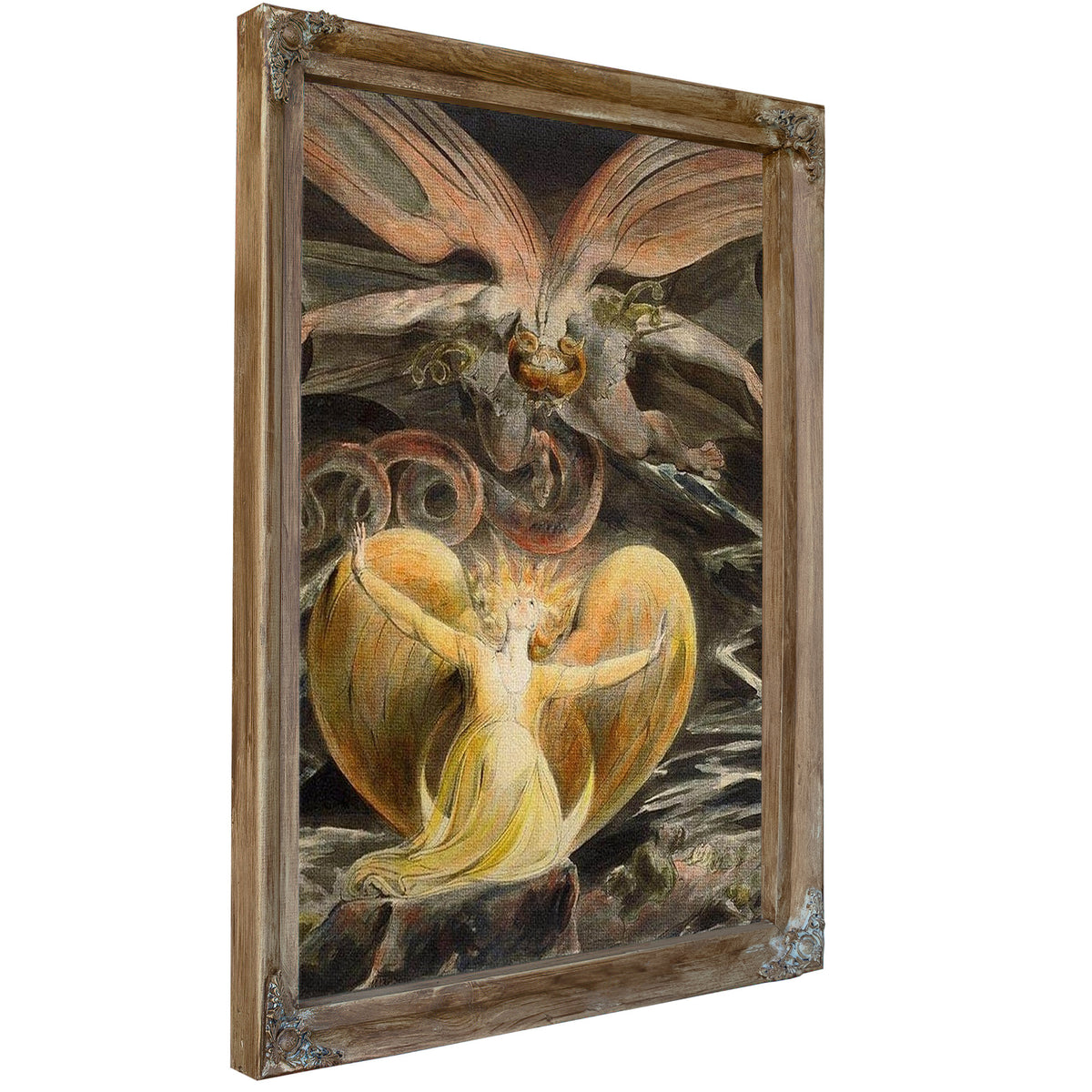 The Great Red Dragon And The Woman Clothed In Sun By William Blake