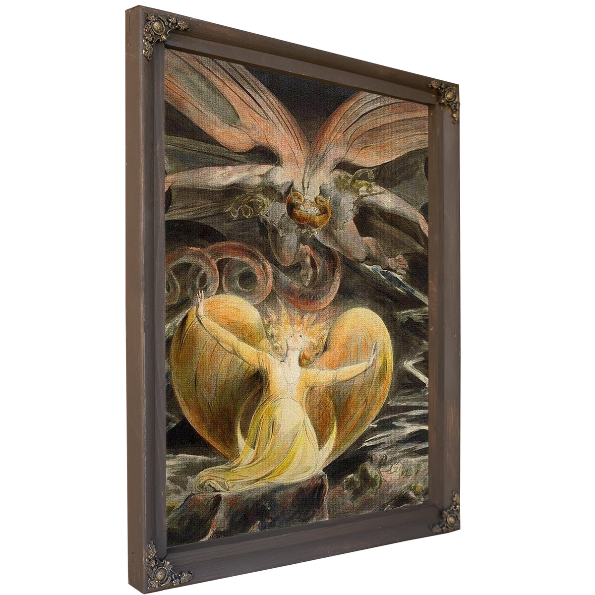 The Great Red Dragon And The Woman Clothed In Sun By William Blake