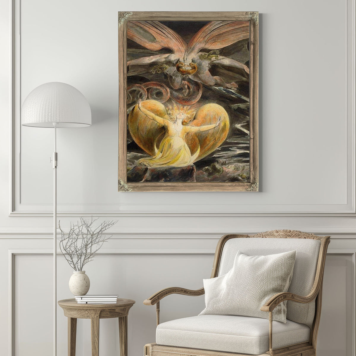 The Great Red Dragon And The Woman Clothed In Sun By William Blake