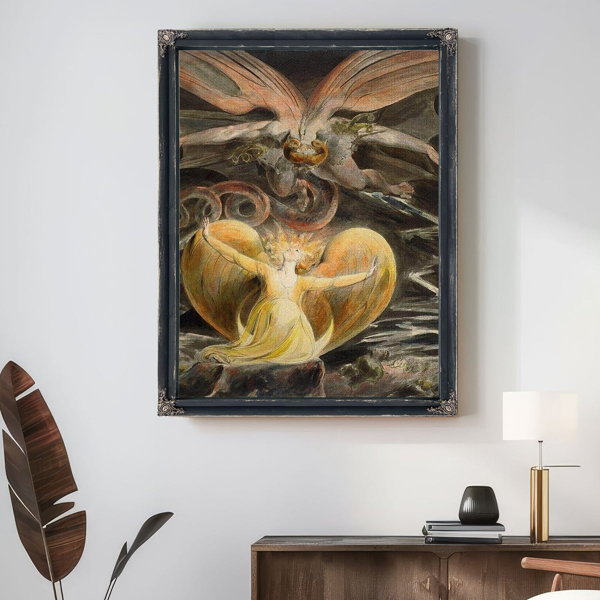 The Great Red Dragon And The Woman Clothed In Sun By William Blake