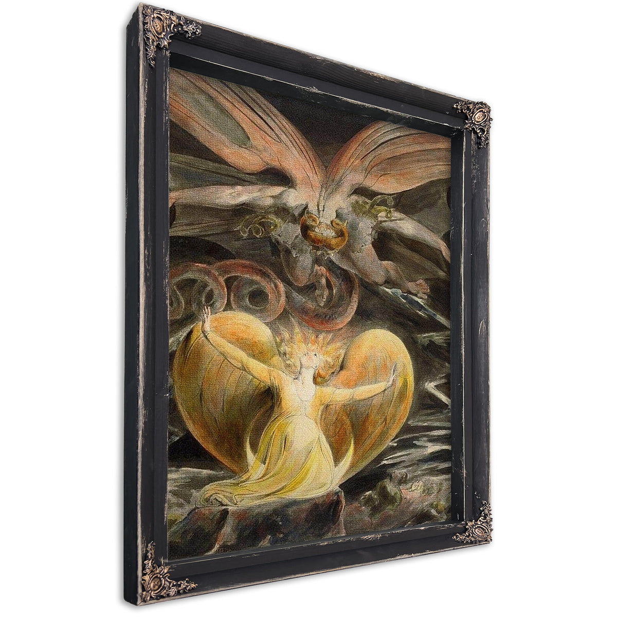 The Great Red Dragon And The Woman Clothed In Sun By William Blake