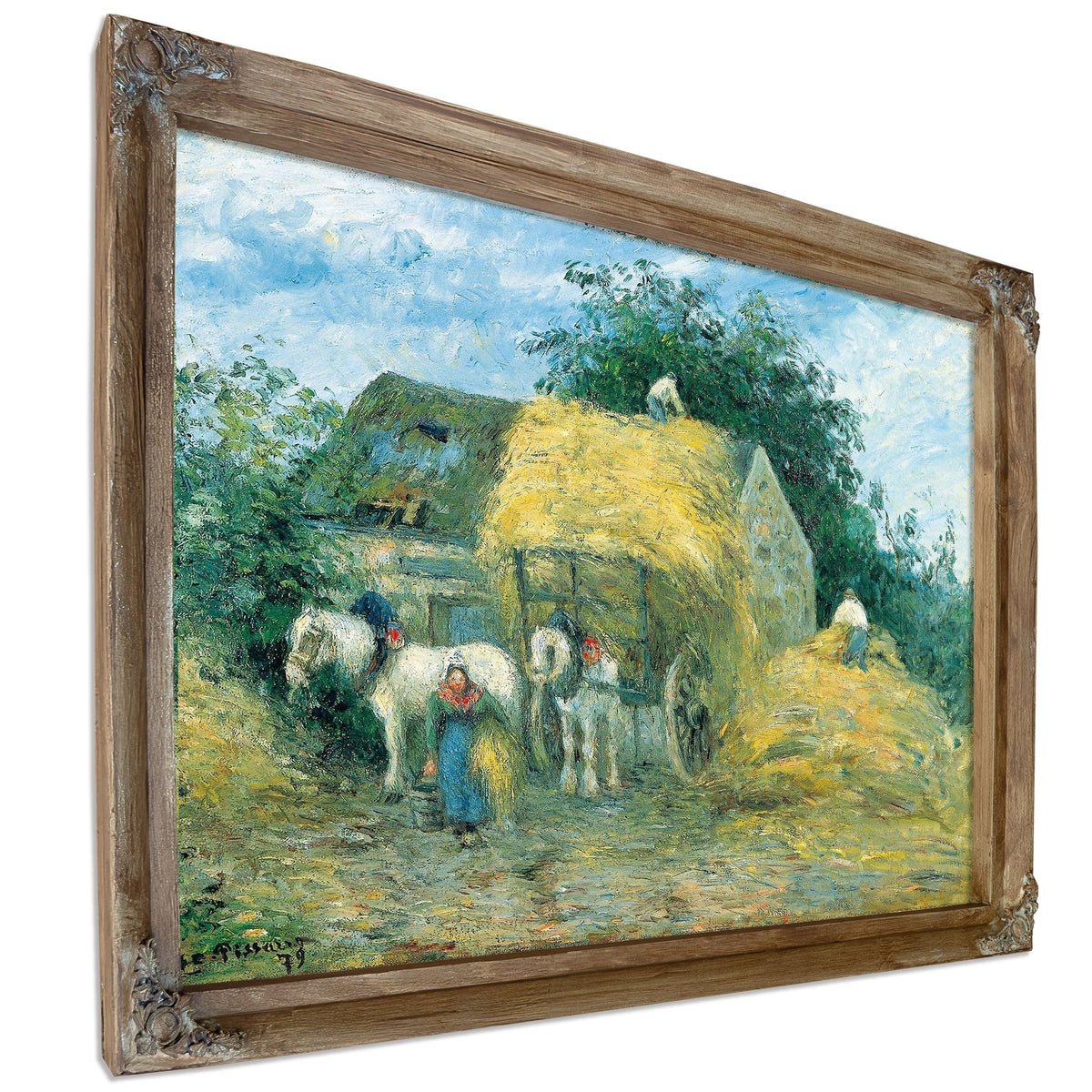 The Hay Cart Montfoucault by Camille Pissarro