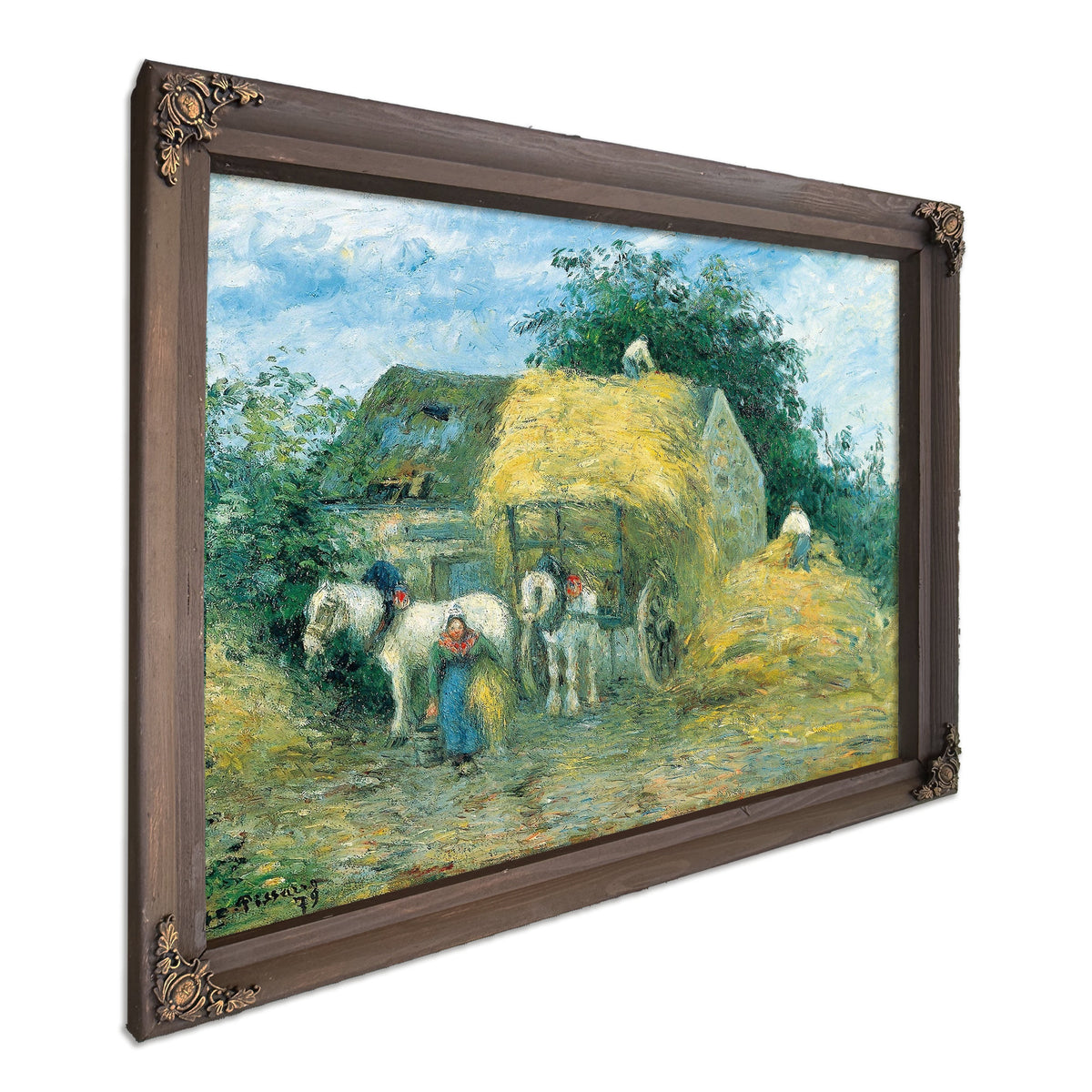 The Hay Cart Montfoucault by Camille Pissarro