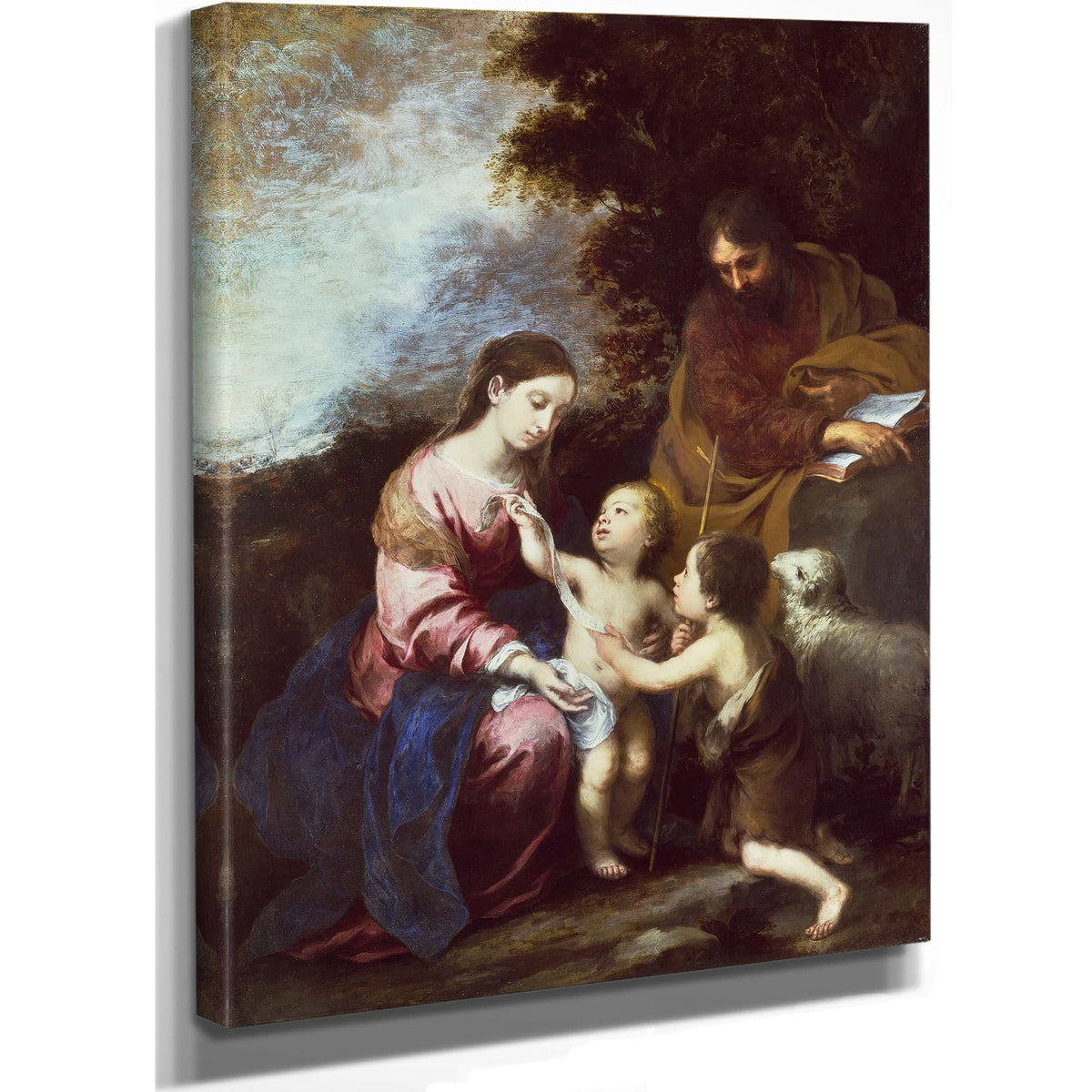 The Holy Family With The Infant Baptist by Bartolome Esteban Murillo
