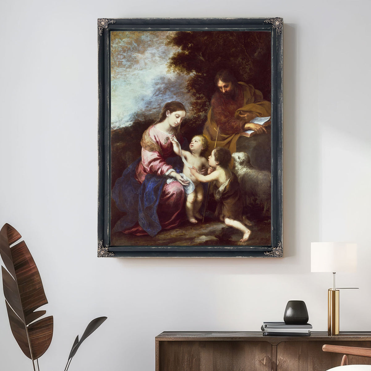 The Holy Family With The Infant Baptist by Bartolome Esteban Murillo