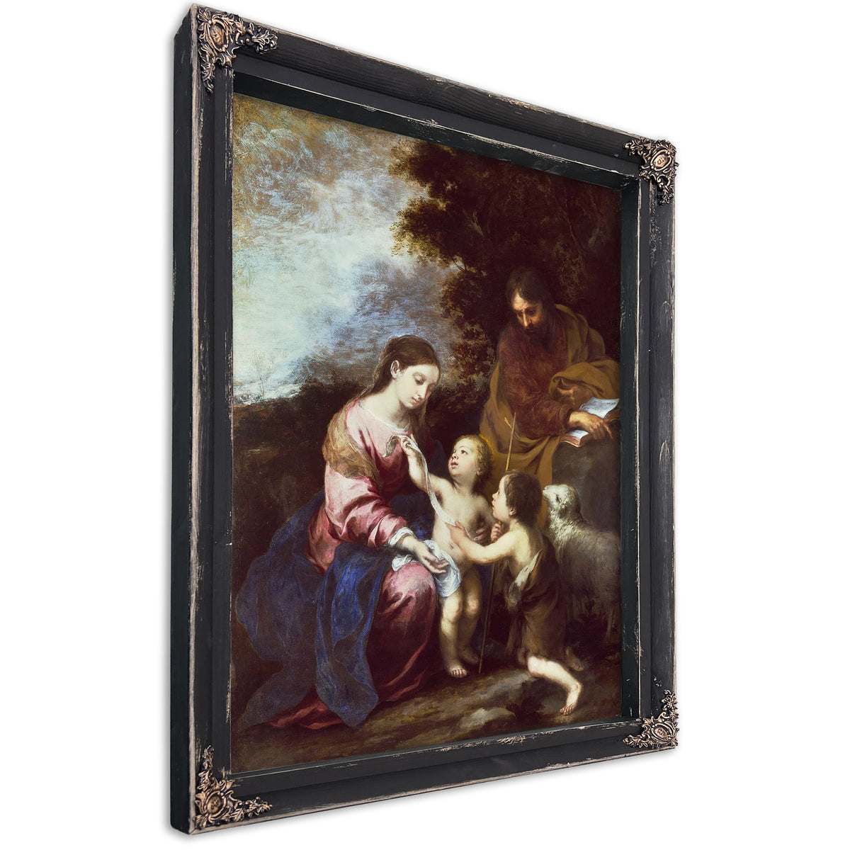 The Holy Family With The Infant Baptist by Bartolome Esteban Murillo