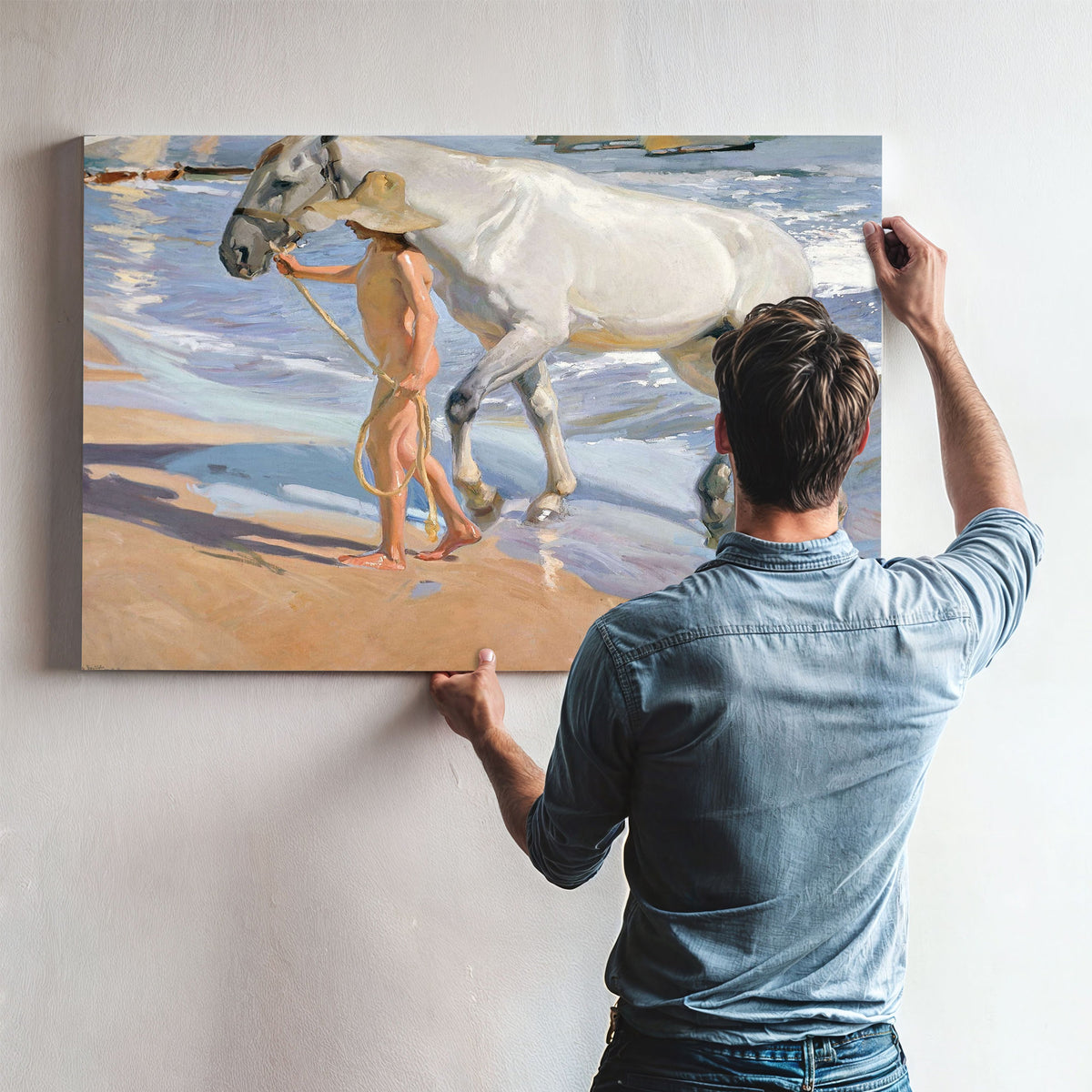 The Horses Bath by Joaquin Sorolla