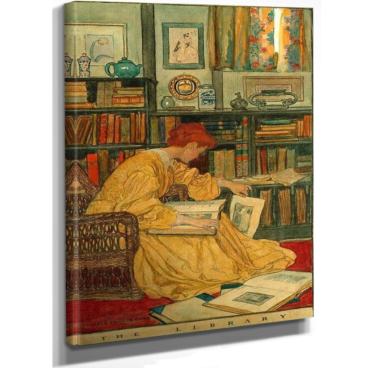 The Library By Elizabeth Shippen Green