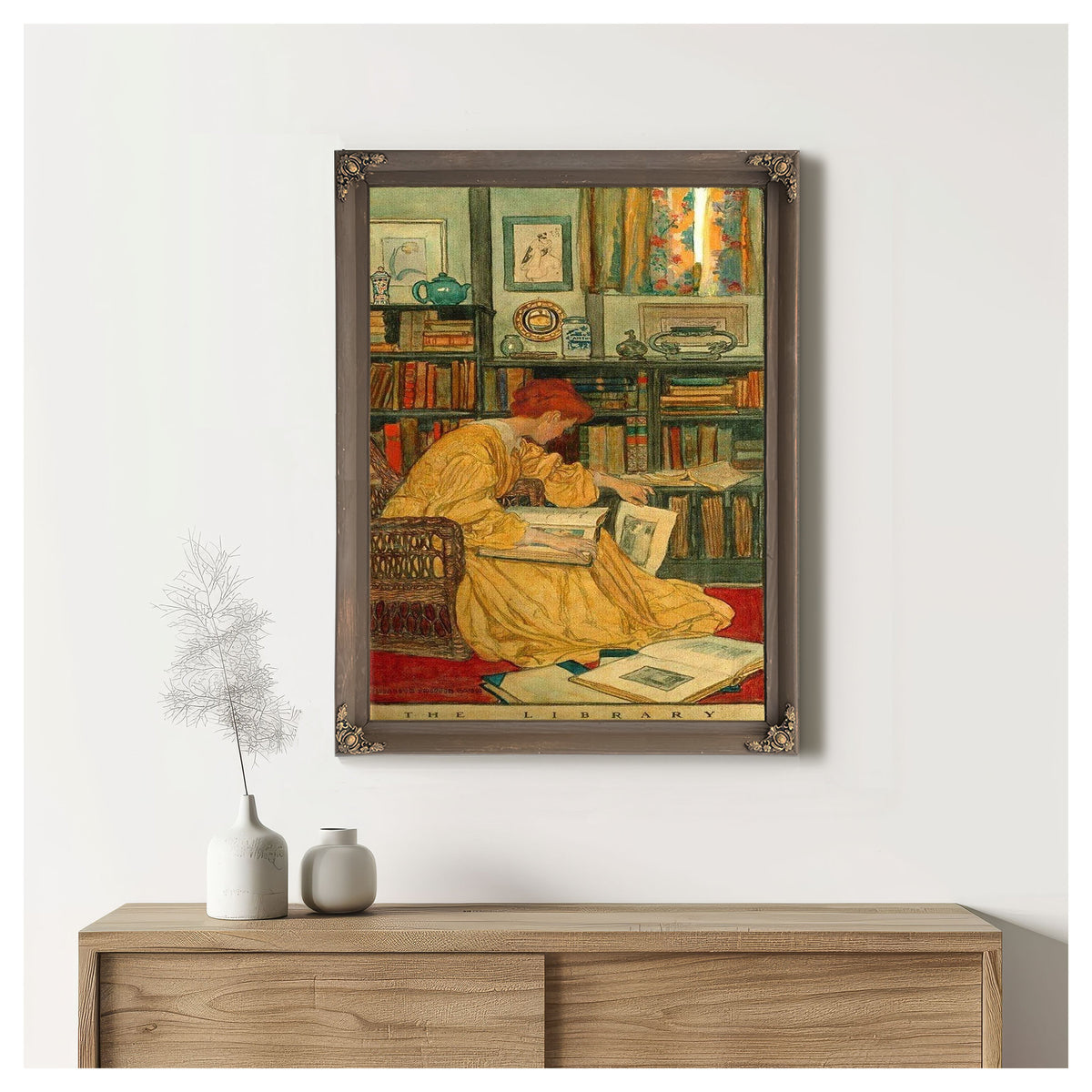 The Library By Elizabeth Shippen Green