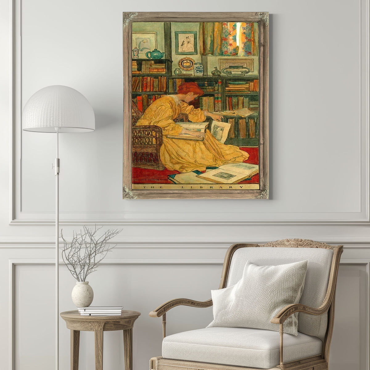 The Library By Elizabeth Shippen Green