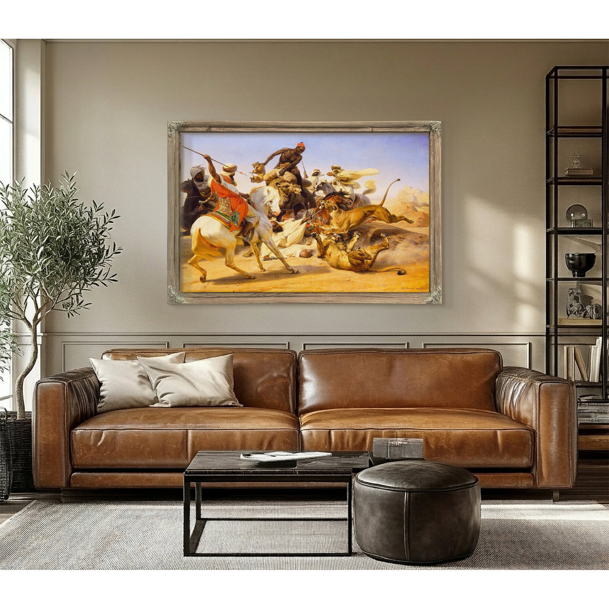 The Lion Hunt by Horace Vernet