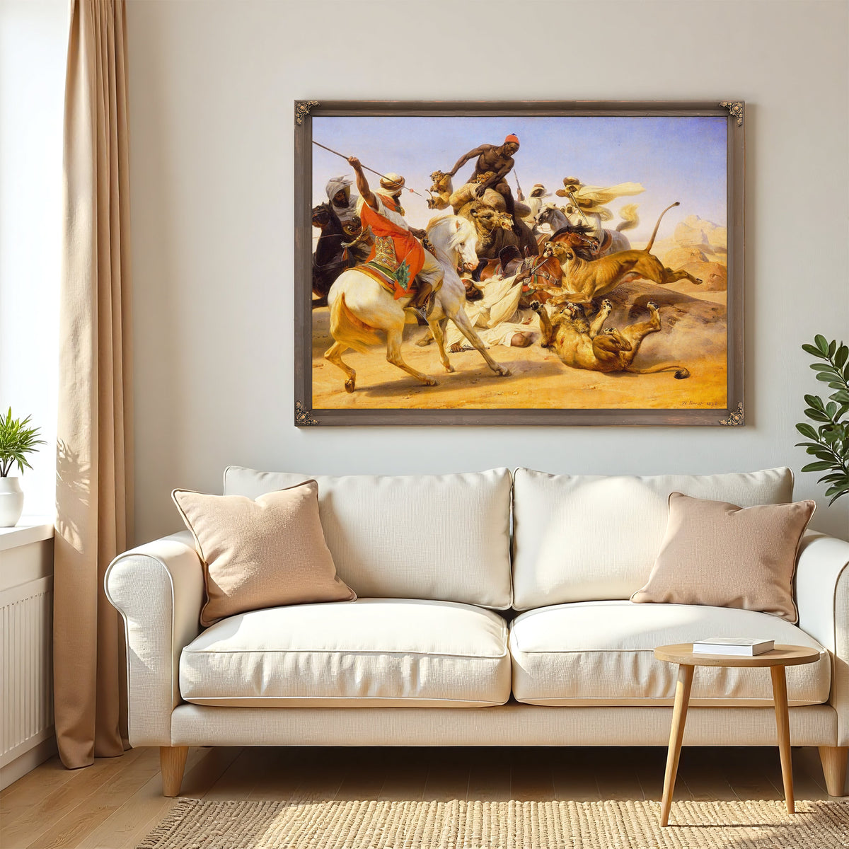 The Lion Hunt by Horace Vernet