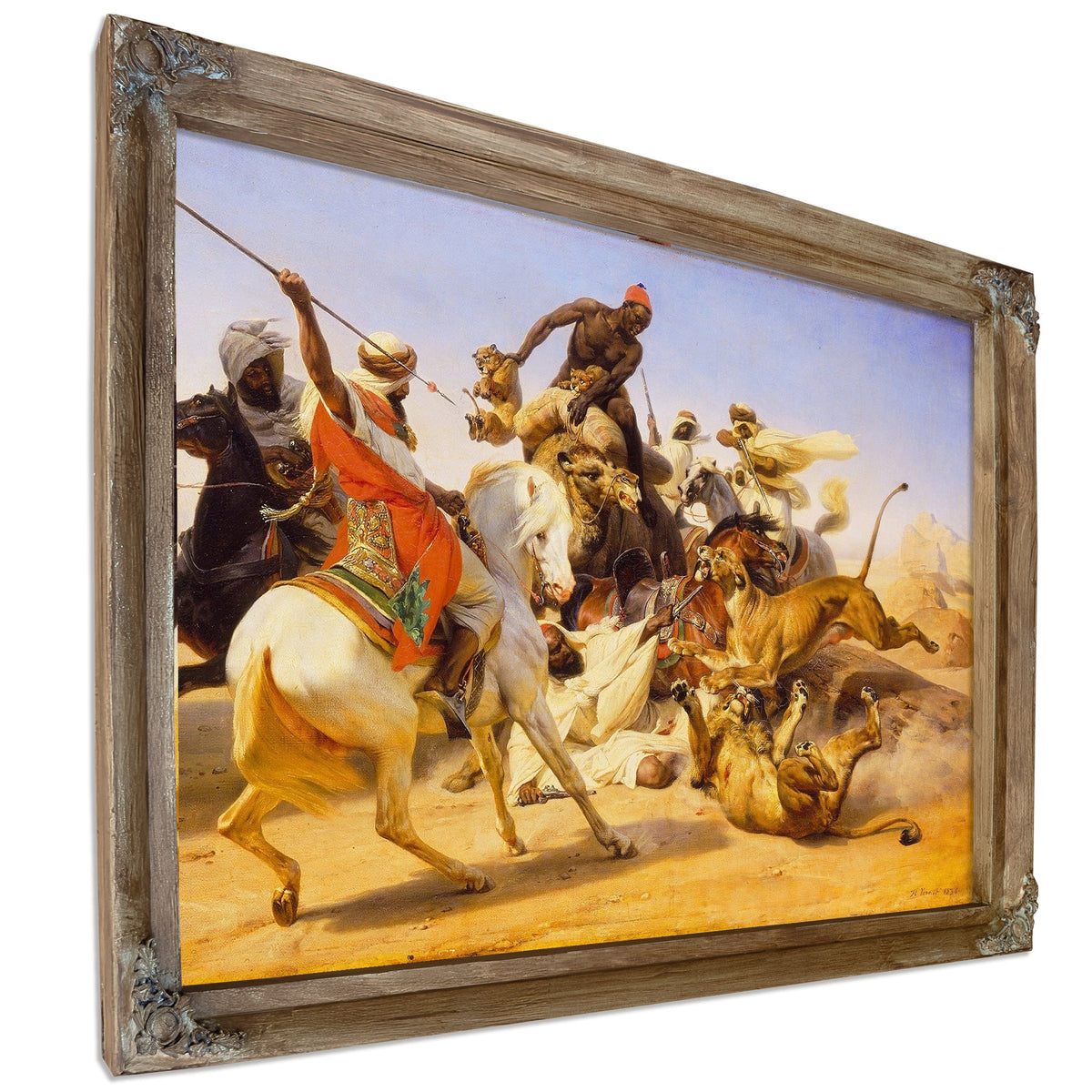 The Lion Hunt by Horace Vernet