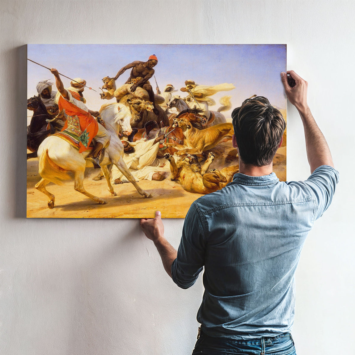 The Lion Hunt by Horace Vernet
