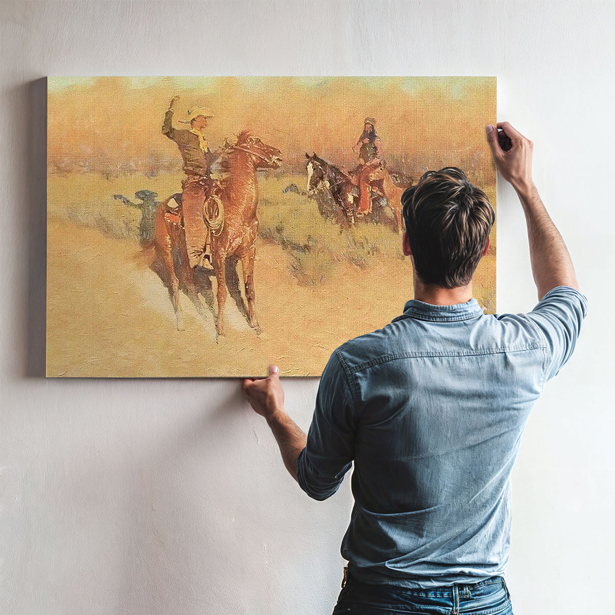 The Longhorn Cattle Sign By Frederic Remington