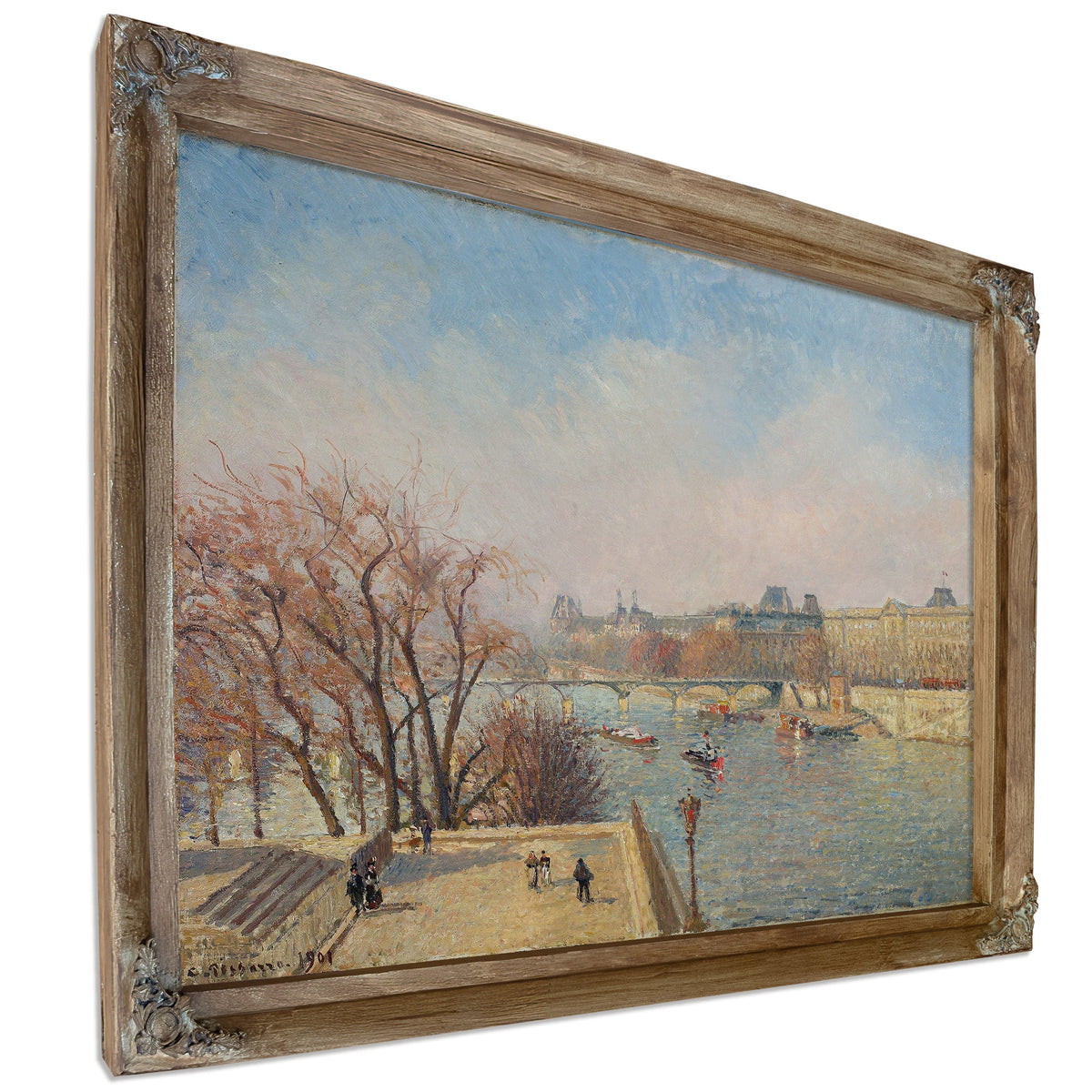 The Louvre Morning Sunlight by Camille Pissarro