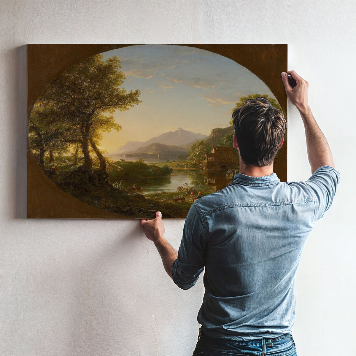 The Mill Sunset by Thomas Cole