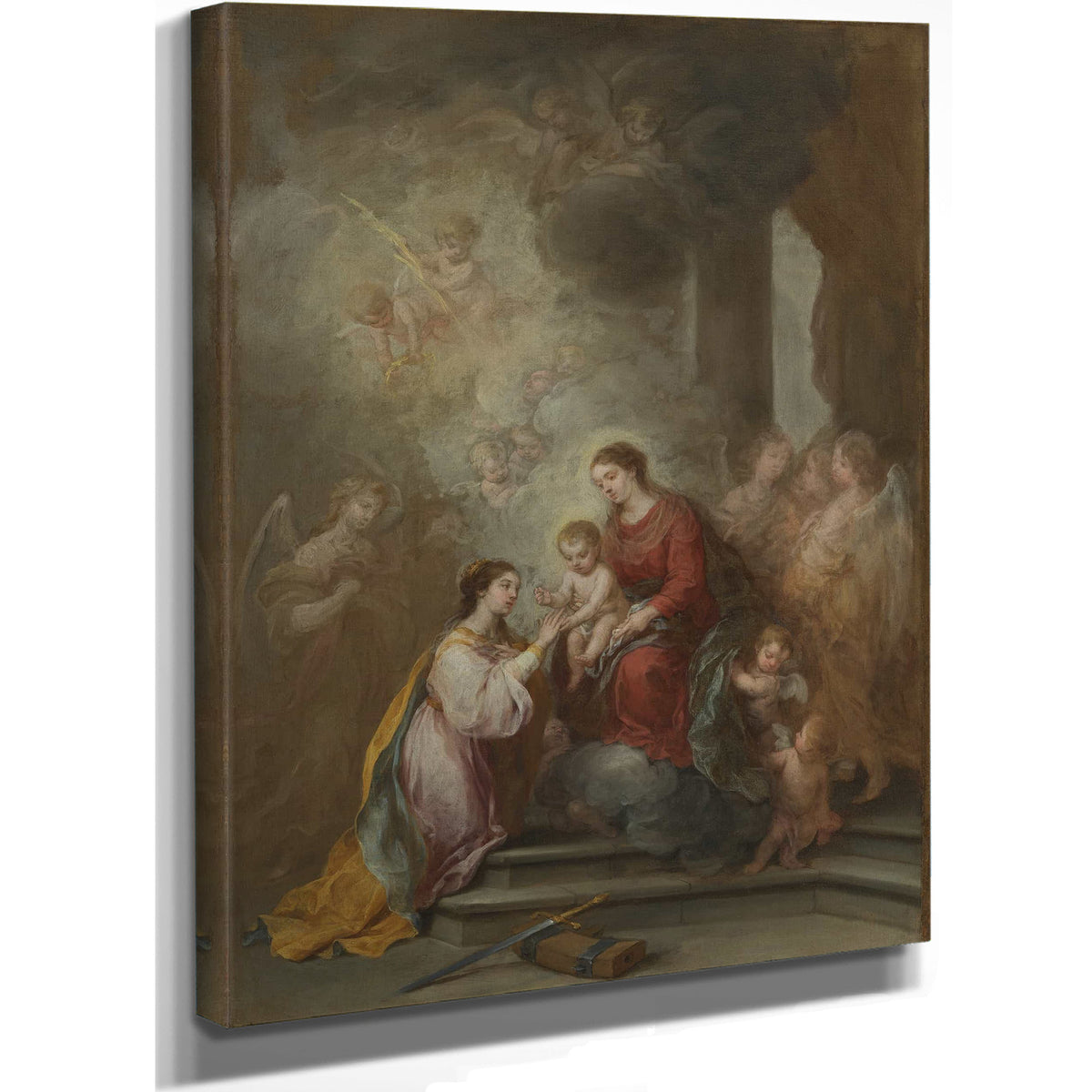 The Mystic Marriage Of Saint Catherine by Bartolome Esteban Murillo