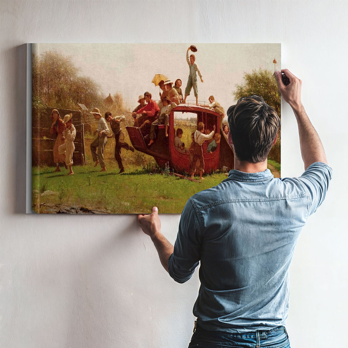 The Old Stagecoach by Eastman Johnson