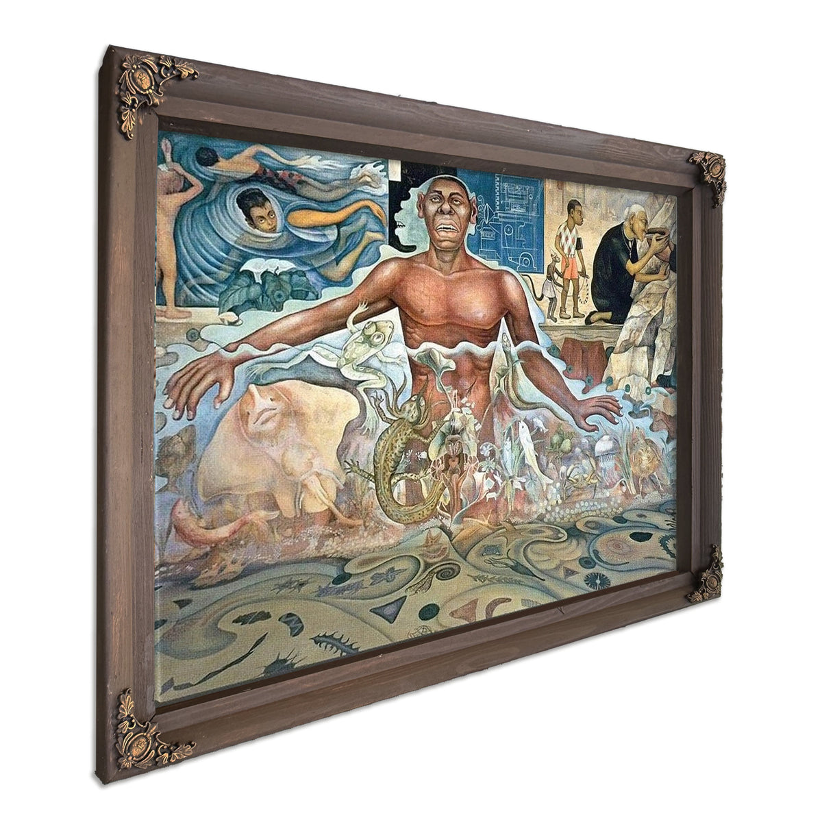 The Origin Of Human Life Symbolized By A Man Of Black Race By Diego Rivera