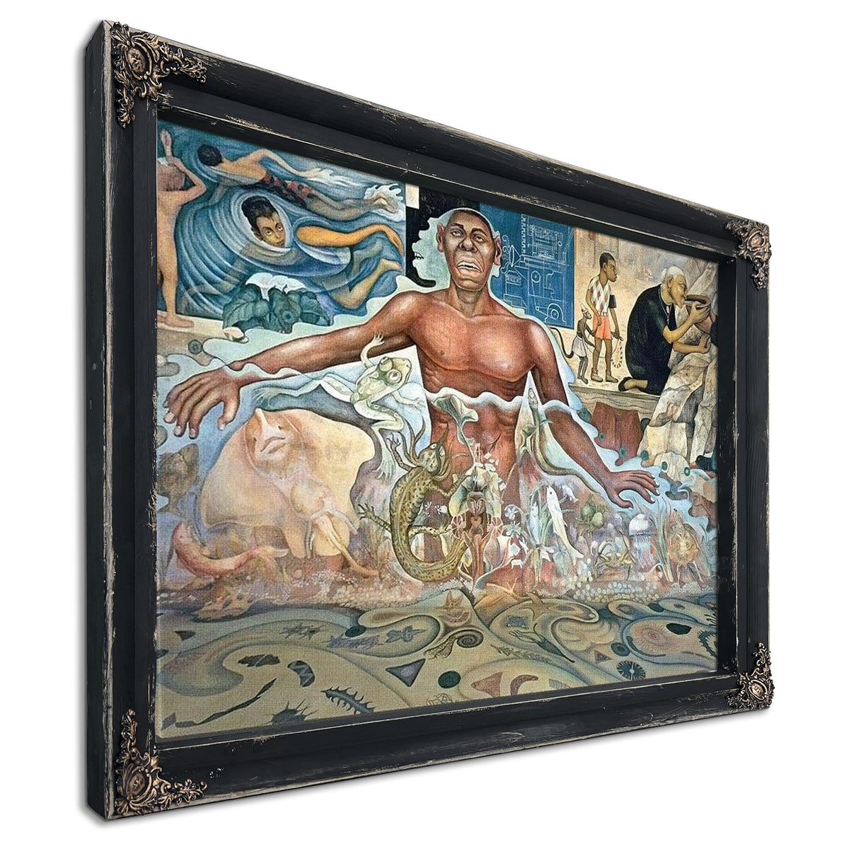 The Origin Of Human Life Symbolized By A Man Of Black Race By Diego Rivera