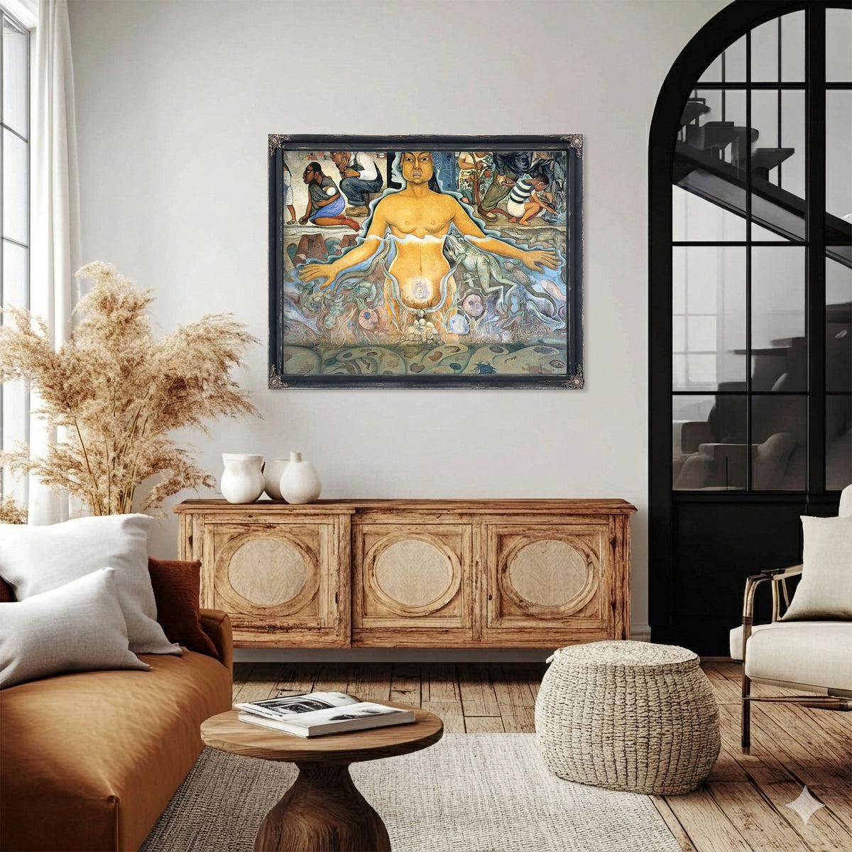 The Origin Of Human Life Symbolized By A Womman Of Asian Race By Diego Rivera