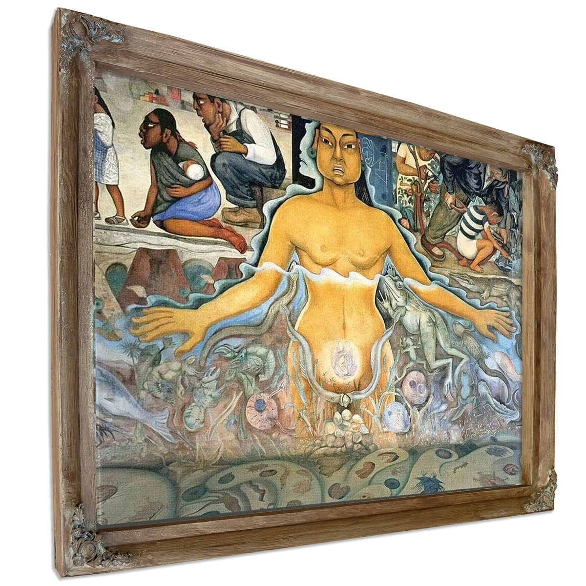 The Origin Of Human Life Symbolized By A Womman Of Asian Race By Diego Rivera