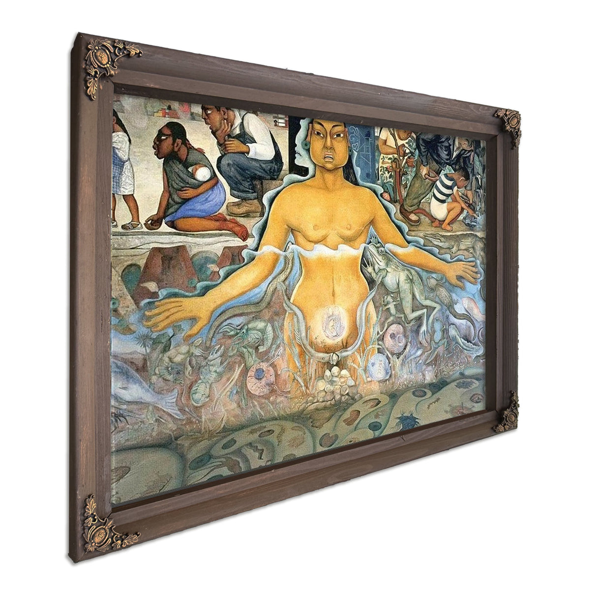 The Origin Of Human Life Symbolized By A Womman Of Asian Race By Diego Rivera