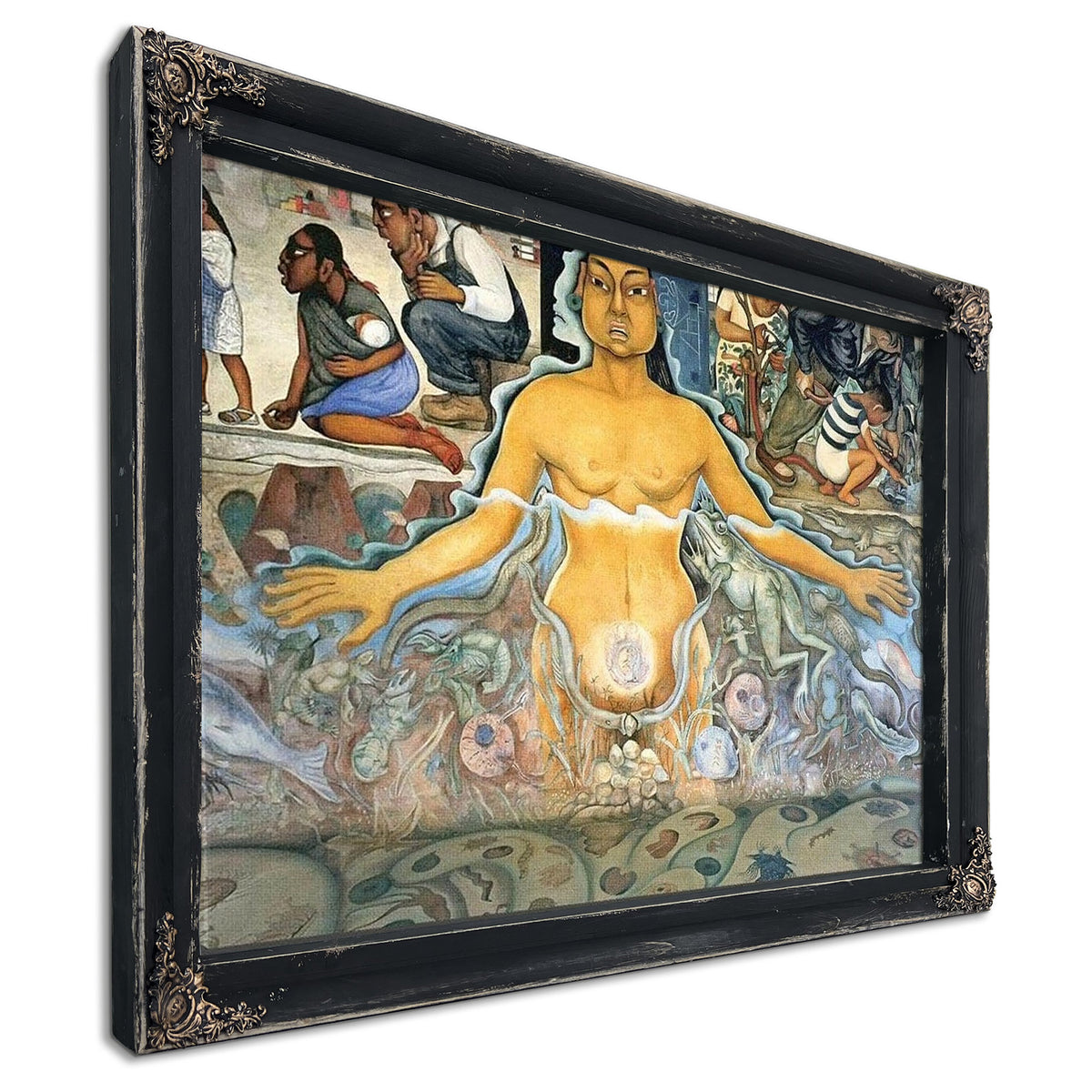 The Origin Of Human Life Symbolized By A Womman Of Asian Race By Diego Rivera