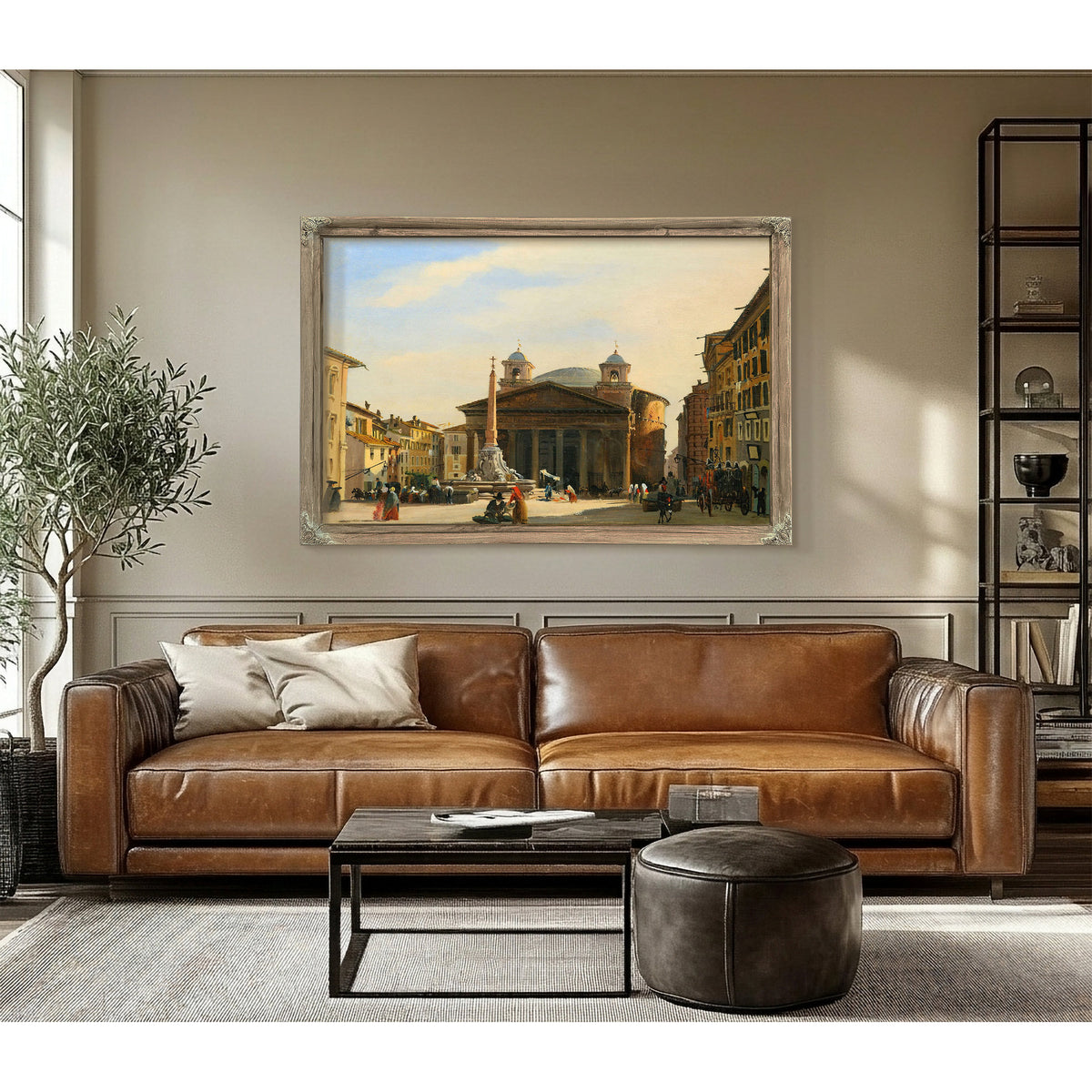 The Pantheon Rome by Ippolito Caffi