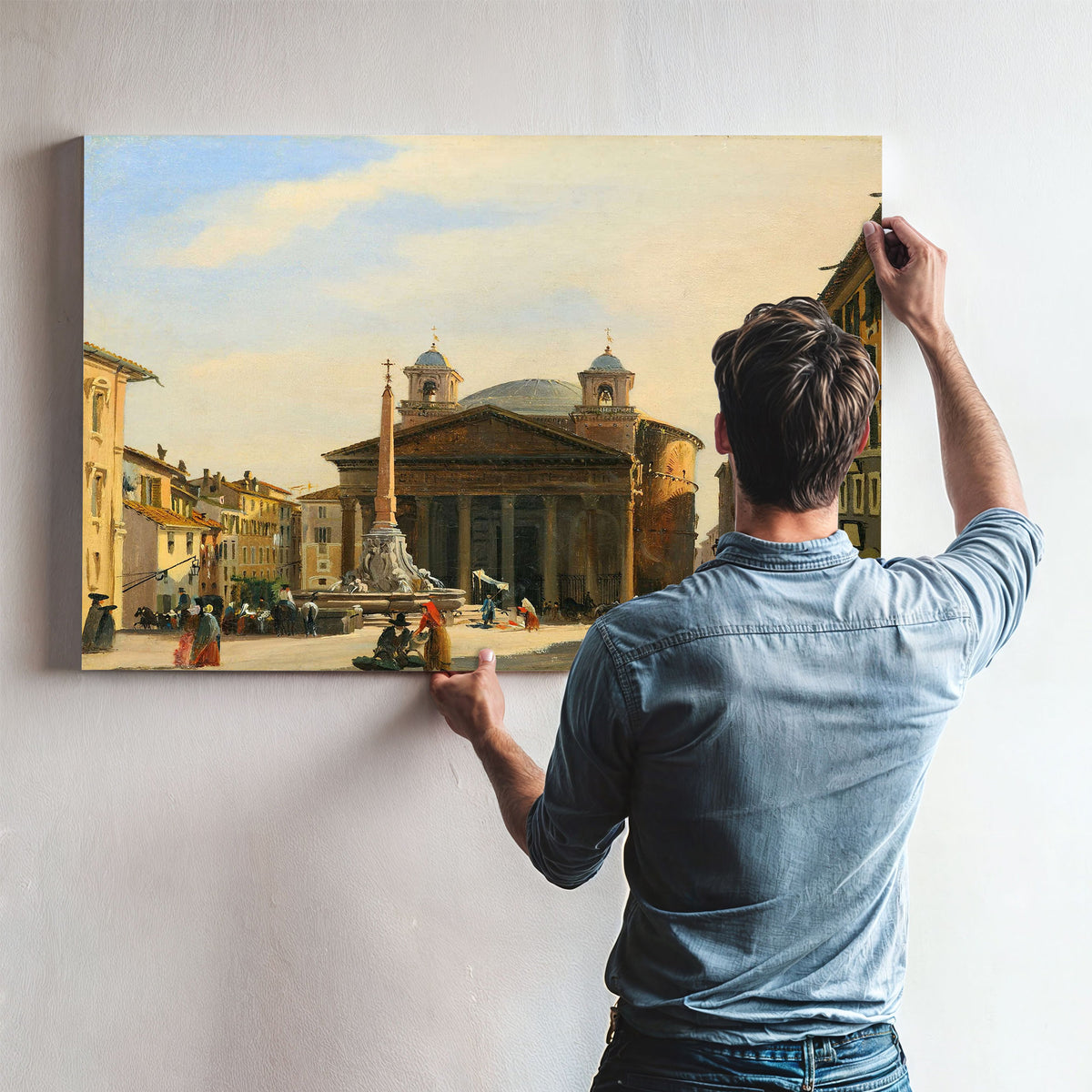 The Pantheon Rome by Ippolito Caffi