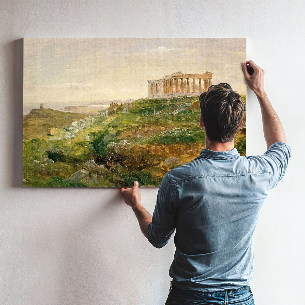 The Parthenon And The Acropolis Athens By Frederic Edwin Church