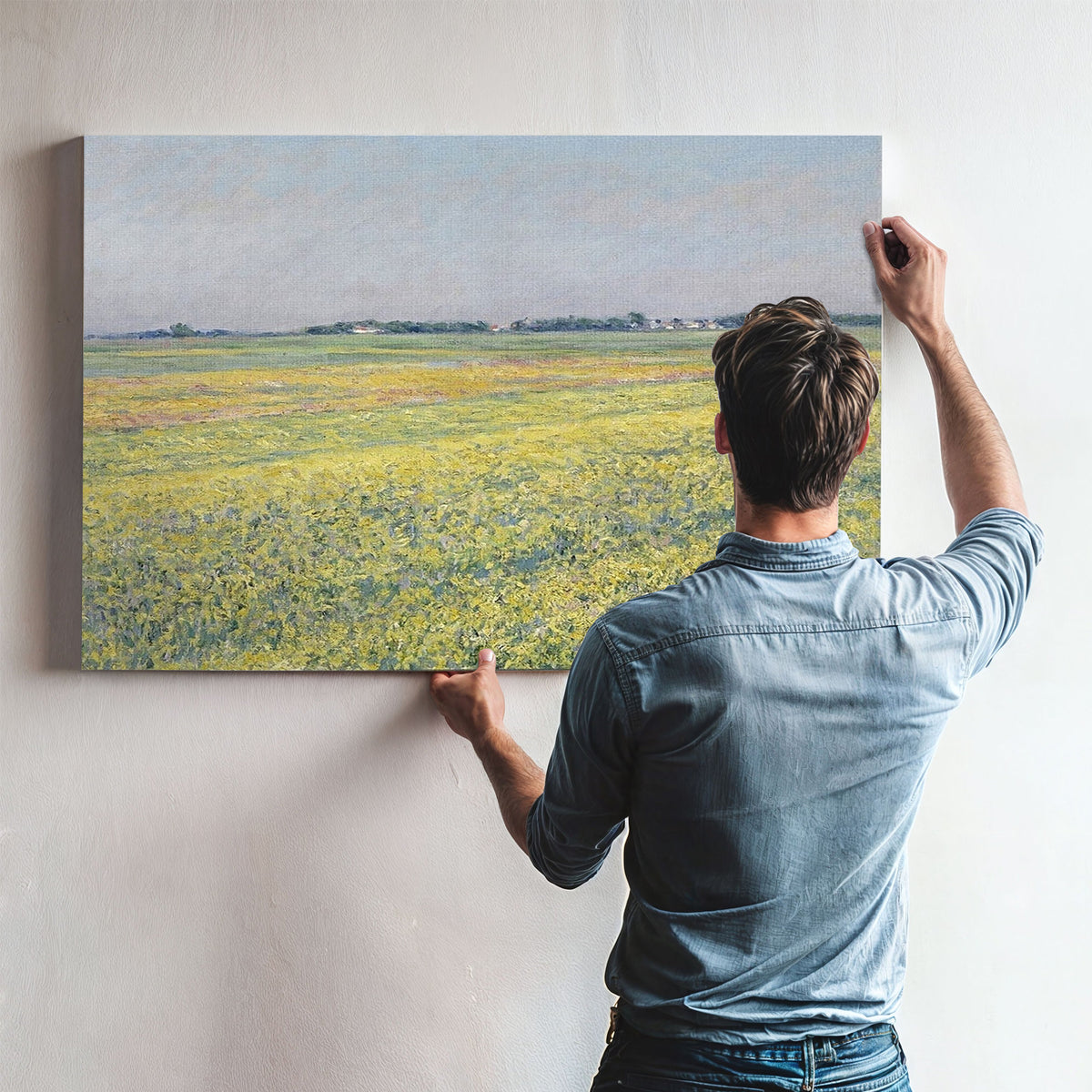 The Plain Of Gennevilliers, Yellow Fields By Gustave Caillebotte