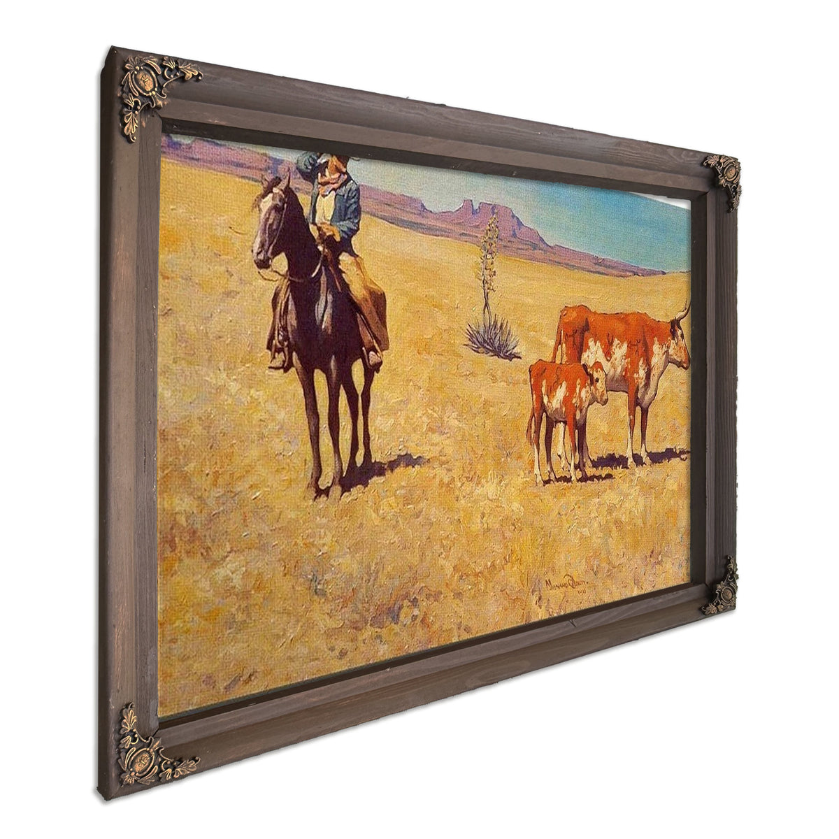 The Puzzled Cowboy By Maynard Dixon