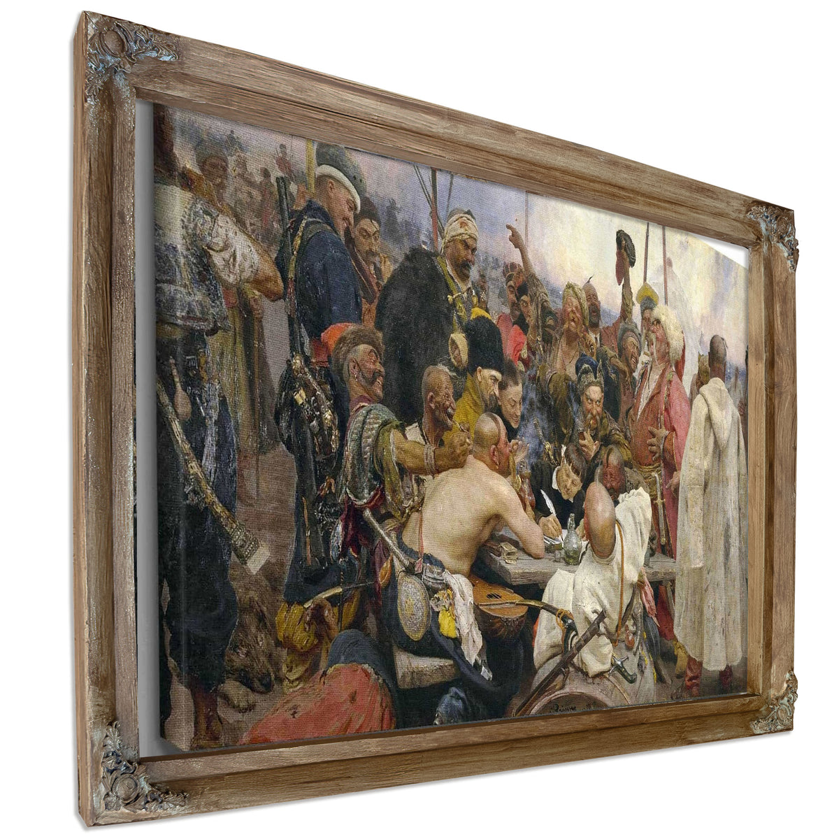 The Reply Of The Zaporozhian Cossacks To Sultan Mehmet Iv by Ilya Efimovich Repin