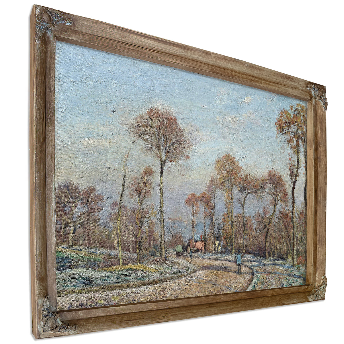 The Road To Versailles Louveciennesmorning Frost by Camille Pissarro