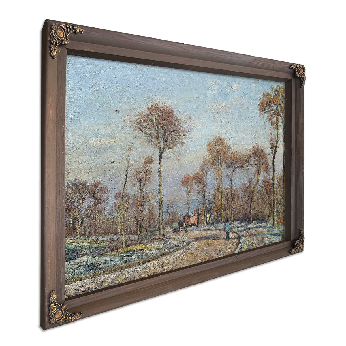 The Road To Versailles Louveciennesmorning Frost by Camille Pissarro