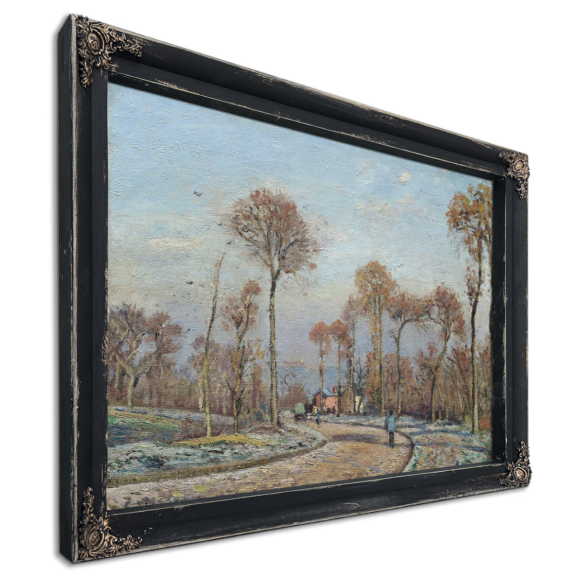 The Road To Versailles Louveciennesmorning Frost by Camille Pissarro