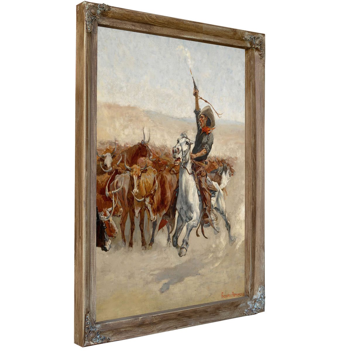 The Round Up Circa by Frederic Remington