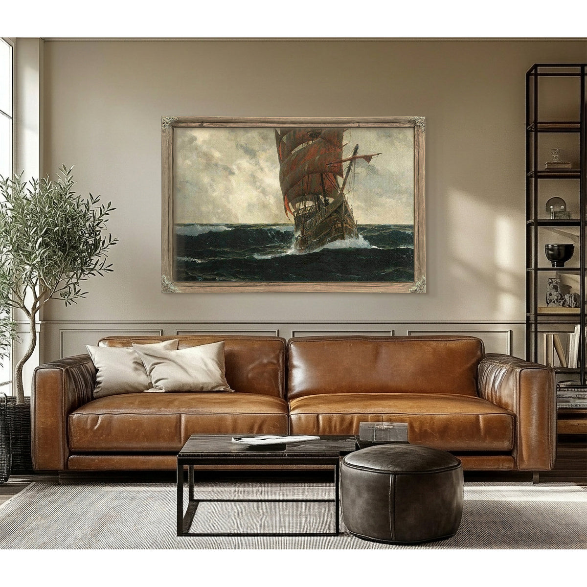 The Santa Maria At Sea By Michael Zeno Diemer